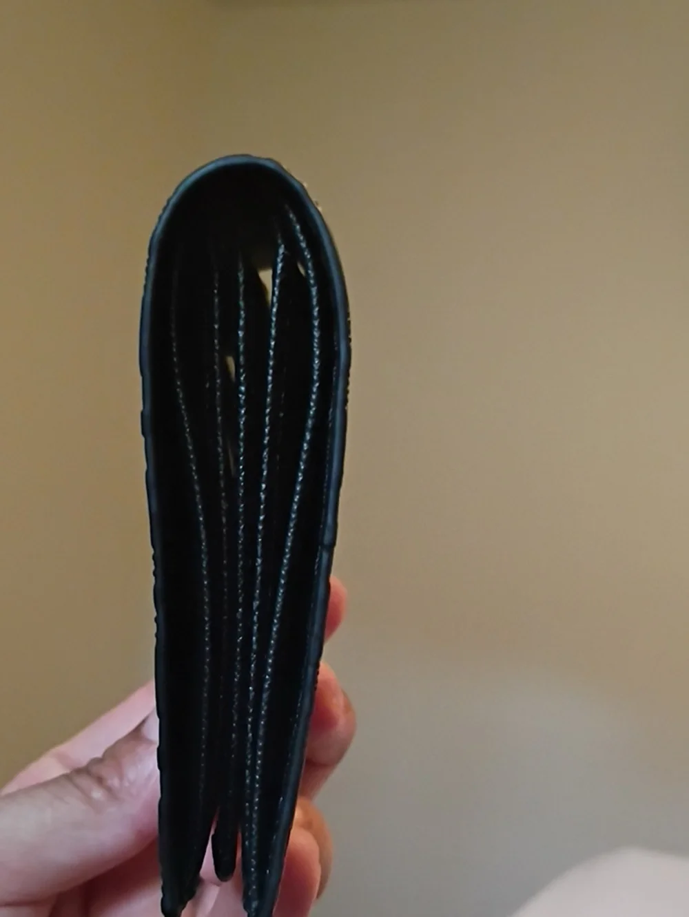 Black Embossed Leather Men's Wallet